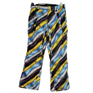 Volcom Womens Nimbus Snow Pants XS‎ Shell Multicolor Padded Knees 10K Rare 30x31